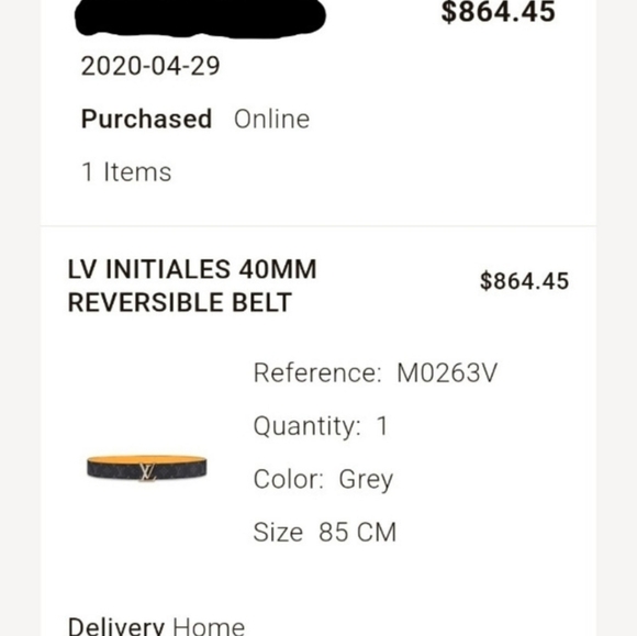 Brand New Men's Yellow Reversible Louis Vuitton Belt For Sale! - Picture 5 of 5